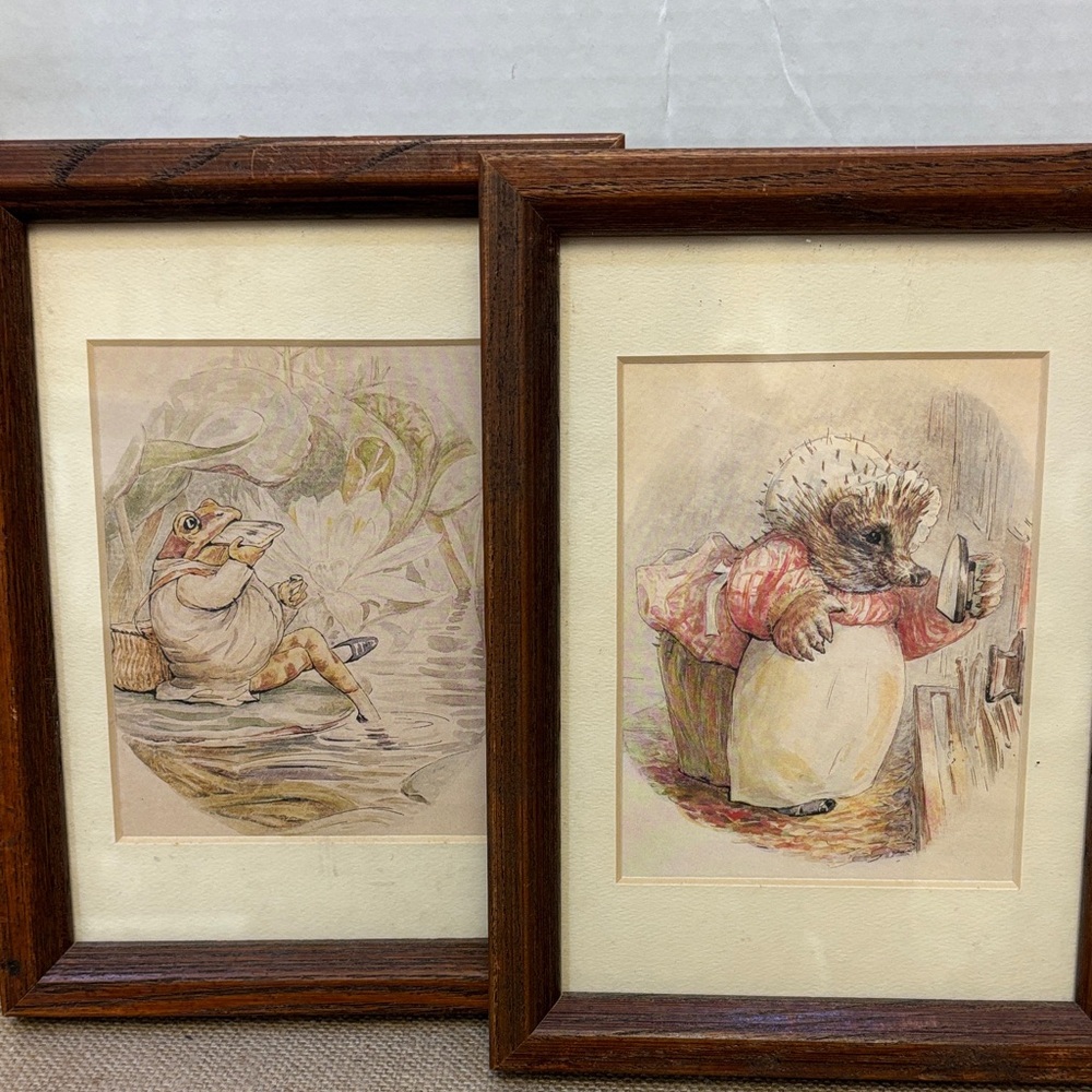 Pair of Framed Prints from Beatrix Potter Stories